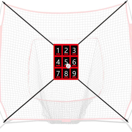 19.29 * 27.56in Clear Numbered Strike Zone,Adjustable and Durable Pitching Net with Strike Zone for Baseball&Softball Net,Applicable for Various Age Pitching Training