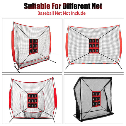 19.29 * 27.56in Clear Numbered Strike Zone,Adjustable and Durable Pitching Net with Strike Zone for Baseball&Softball Net,Applicable for Various Age Pitching Training