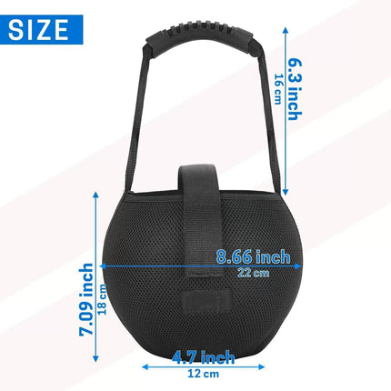 Bowling Mesh Bag, Single Bowling Ball Carrier with Reinforced  Handle, Black,  (excluding bowling)