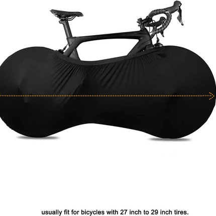 Bike Wheel Cover Indoor Dust-Proof and High Elasticity Bicycle Wheel Bag mountain bike protective cover, outdoor（Half Pack Black）