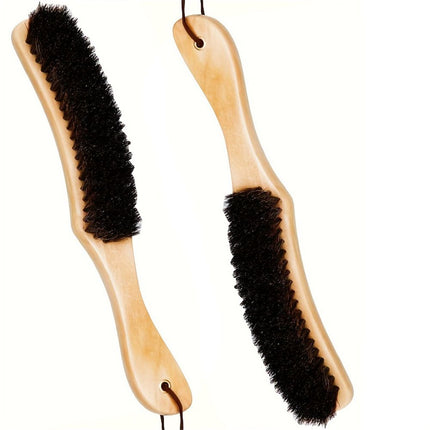 2pcs Hat Brush - Clean Western Cowboy Hat,  Hat & Baseball Cap, Horsehair Bristle Garment Brush Remove Cat Hair Dust for Suits, Suede, Cashmere,