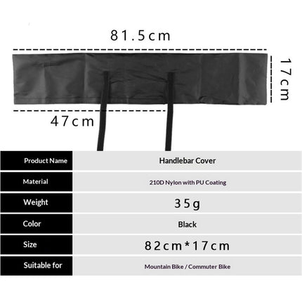 Bike Handlebar Protector Cover Dustproof Waterproof Handle Bar Cover Universal E-Bike Handlebar Cover Handle Bar Maintenance Cover for Road Bike Cycling Equipment（Only bicycle handlebar dust cover）