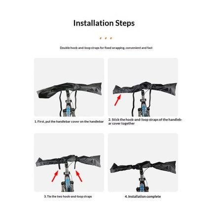 Bike Handlebar Protector Cover Dustproof Waterproof Handle Bar Cover Universal E-Bike Handlebar Cover Handle Bar Maintenance Cover for Road Bike Cycling Equipment（Only bicycle handlebar dust cover）