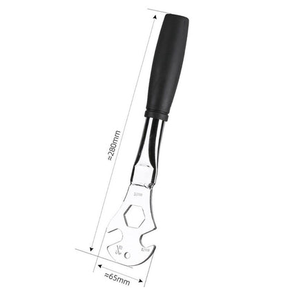 Pedal Wrench Double Sided Bicycle Pedals Removal 15/16/17mm Bikes Spanner Home Mechanic Kit Tool Comfortable Grip Cycling Crank for Biking Maintenance Repair
