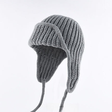 Women Plain Aviator Hat with Earflaps Khaki
