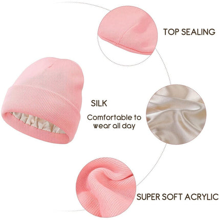 2Pcs Knit Beanie Navy blue 02