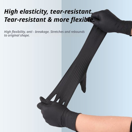 300Pcs Black Nitrile Gloves Small