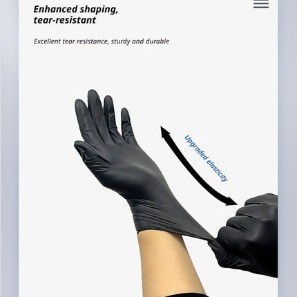 300Pcs Black Nitrile Gloves Small