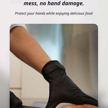 300Pcs Black Nitrile Gloves Small
