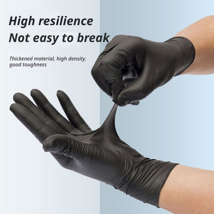 300Pcs Black Nitrile Gloves-Extra Large