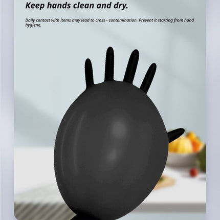 300Pcs Black Nitrile Gloves-Extra Large