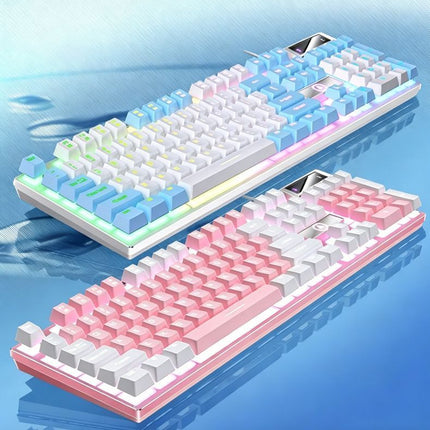 104 Keys Wired Keyboard White