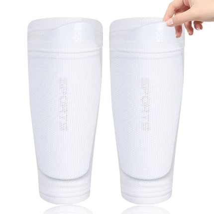 2 Pairs Soccer Shin Guard Sock Blue Size L