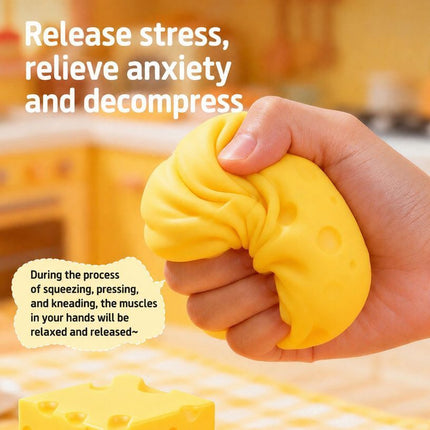 7cm Cheese Squishy with Box (Orange)