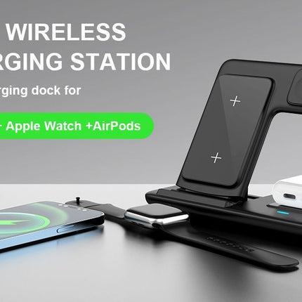 Black 3-in-1 Wireless Charger