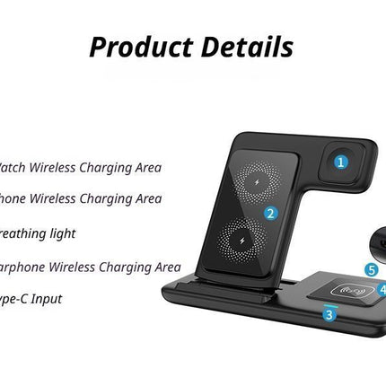 Pink 3-in-1 Wireless Charger