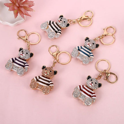 2-Pack Crystal Bear Keychains 03