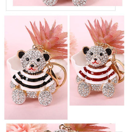 2-Pack Crystal Bear Keychains 03
