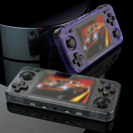 R36H Retro Game Console 64G  Handheld with 23 Emulators, Linux System, 3.5-inch IPS Screen, 640×480 Resolution, USB Charging, Ultra-Long Battery Life, Perfect Gift for Friends.BLUE