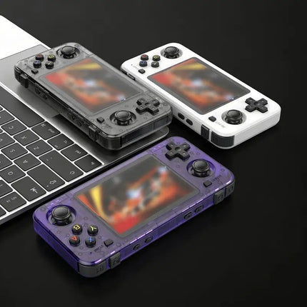 R36H Retro Game Console 128G  Handheld with 23 Emulators, Linux System, 3.5-inch IPS Screen, 640×480 Resolution, USB Charging, Ultra-Long Battery Life, Perfect Gift for Friends.BLACK