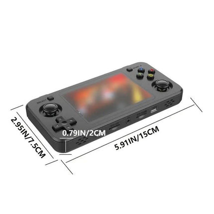 R36H Retro Game Console 128G  Handheld with 23 Emulators, Linux System, 3.5-inch IPS Screen, 640×480 Resolution, USB Charging, Ultra-Long Battery Life, Perfect Gift for Friends.WHITE