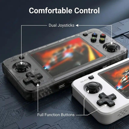 R36H Retro Game Console 128G  Handheld with 23 Emulators, Linux System, 3.5-inch IPS Screen, 640×480 Resolution, USB Charging, Ultra-Long Battery Life, Perfect Gift for Friends.RED