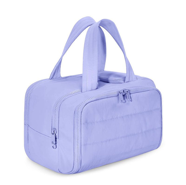 Travel Toiletry & Makeup Bag – Large Capacity Organiser Wash Bag with Compartments(purple)