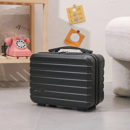 14 Inch Mini Makeup Case, Lightweight Cosmetic Travel Bag with Shoulder Strap & Zipper Closure(pink)