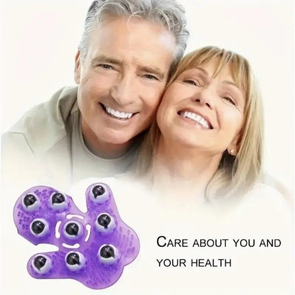 "Palm Nine-Ball Massager" – One Roll Relieves Fatigue, Full Relaxation for Neck, Shoulders, Legs and Feet. Take It Anywhere at Home or Work. A New Essential for Healthy Living.（pink)