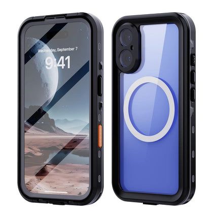 iPhone 16 Pro  Waterproof Phone Case IP68 Drop Protection Snow Dust Resistant with Lanyard for Swimming Skiing Off Road Adventures(blue)