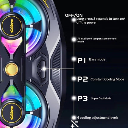 New Dual-Fan Phone Cooler with Digital Display – Designed for Gamers and Live Streamers.