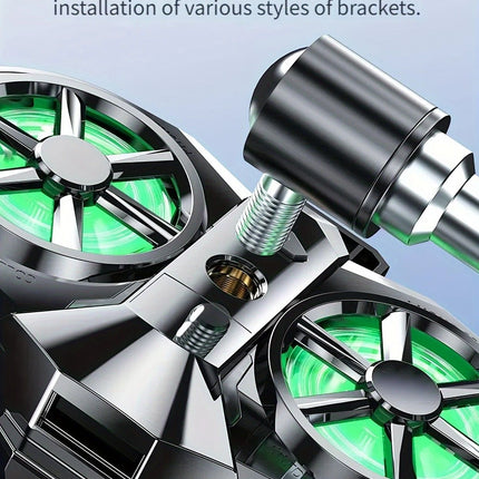 Semiconductor Cooling Fan Back Clip, Instant 3-Second Cooling, Large Area Heat Dissipation, Compatible with All Phone Models, Unobstructed Camera View for Live Streaming & Gaming.（Universal wheel payment）