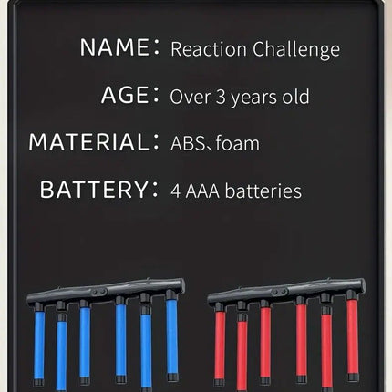 Smart Reaction Challenge Stick: Family Interactive Reflex Training Toy, Three Speed Adjustable, Hand-Eye Coordination and Focus Enhancement Tool(GREEN)