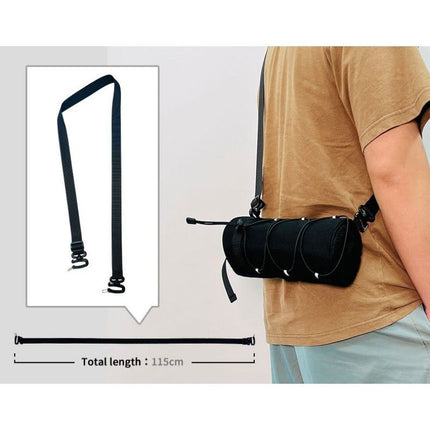 Cycling top tube bag, 2.4L large capacity holds all your small essentials, six reflective strips keep you safe during night rides, detachable for use as a crossbody bag, one bag for multiple uses./ching; cyan