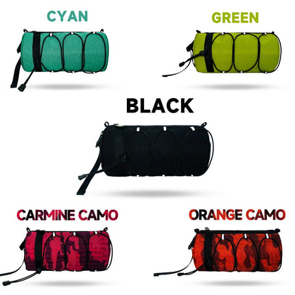 Cycling top tube bag, 2.4L large capacity holds all your small essentials, six reflective strips keep you safe during night rides, detachable for use as a crossbody bag, one bag for multiple uses./ching; cyan