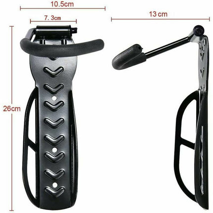 Wall Black, Mounted Bicycle Storage Rack Bike Wall Hanging Hook with Complete Accessories Garage and Shop Bike Mount Holder