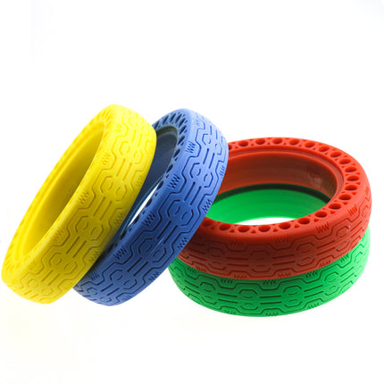 For Xiaomi electric scooter color solid tire multi-color honeycomb tire hollow airless tire M365 explosion-proof solid tire bl\\u00e5