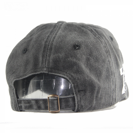 Baseball cap washed full cap fringed sun hat men and women Blue Blue
