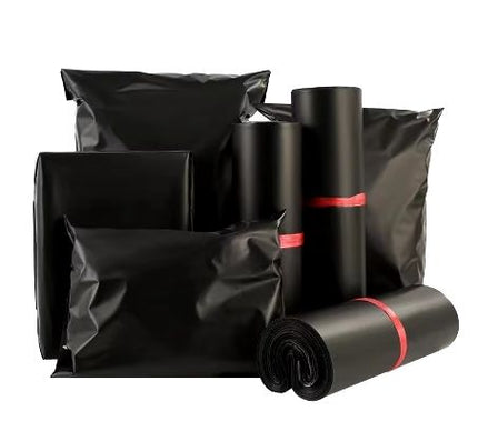 100pcs Black E-commerce Mail Bags, 30x42cm
