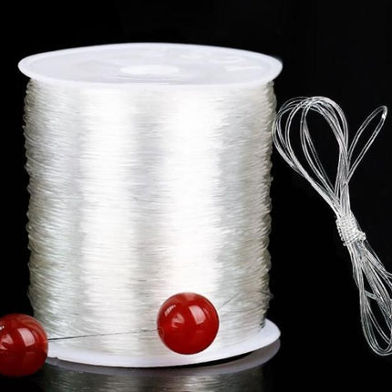 100m Transparent Elastic Thread for Jewelry Making, 0.6mm