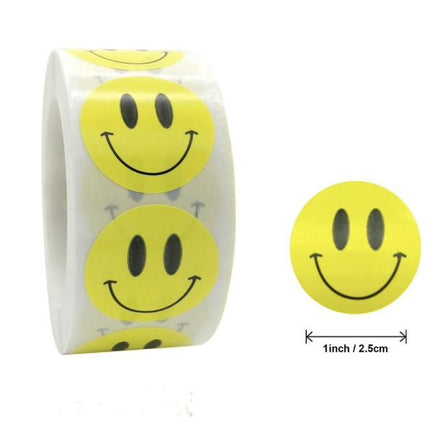 500pcs Emoji Stickers, Yellow Smiley Face