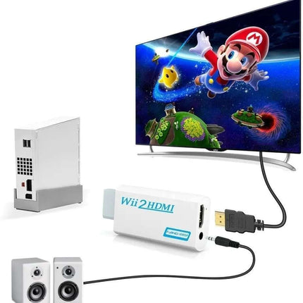 Wii to HDMI Adapter White, Compatible with Nintendo Wii Full HD 1080p