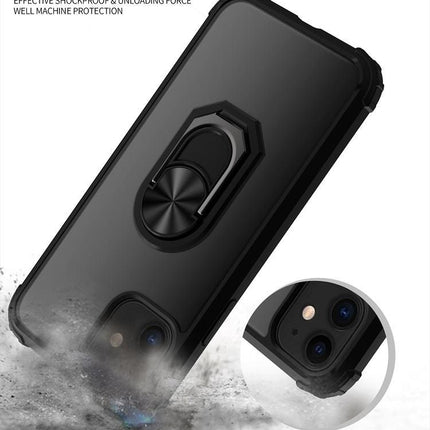 iPhone 12 Silicone Shockproof Cover, Black Transparent, Compatible with iPhone 12 Pro