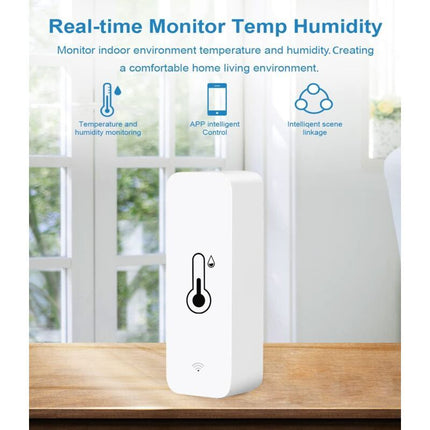 2 Pack WiFi Smart Thermometer Mini Digital Temperature Humidity Sensor Compatible with Alexa and Google Home