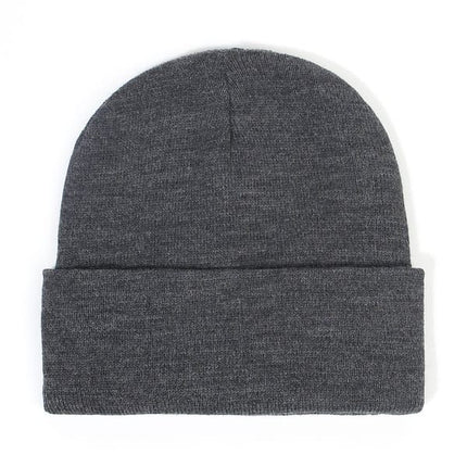 Hat - Knitted hat - Winter hat - Warm hat - Hat with satin lining - warm winter hat - knitted winter hat with fold-over brim - silk lining - soft knitted hat - warm and comfortable - for men and women - grey