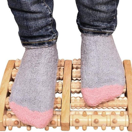 Wooden Foot Roller Massager, Natural Wood Foot Massage Roller Tool for Plantar Fasciitis Relief, Foot Pain Sore Arch Relief, Portable Foot Massager for Men Women Home Office Use