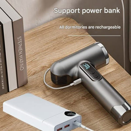 Cordless Rechargeable Hair Dryer, 120000 RPM High-Speed Brushless Motor, Built-in 15600mAh Large Battery, Hot & Cold Air Modes Portable Wireless Blow Dryer, Gray