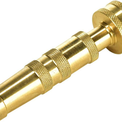 Heavy-Duty Brass Hose Nozzle, Adjustable Twist Hose Nozzle, Jet Sweeper Nozzle, Garden Sprayer