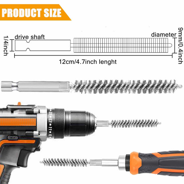 Golf Clubs Head Hosel Brush Golf Shaft Ferrules Brush Stainless Steel Bore Brush Wire Brush Cleaning Tool Electric Drill Wire Brush for Wood and Iron (2)