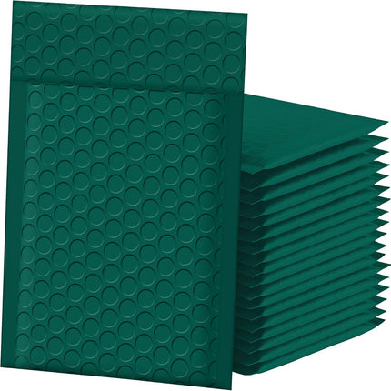 Bubble Mailers 4x8 Inch 50pc Ultramarine Green Shipping Bags, Chic Packaging Bags For Small Business, Colored Padded Mailing Envelopes, Opaque Matte Self Seal Bubble Poly Mailers Bulk #000